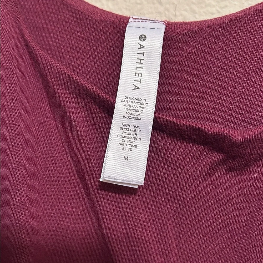 Athleta Deep Burgundy One Piece Pants - Picture 2 of 2